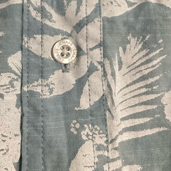 Chaps coastland wash Chambray men’s button down 2XB Shirt 100% Cotton - Picture 7 of 8